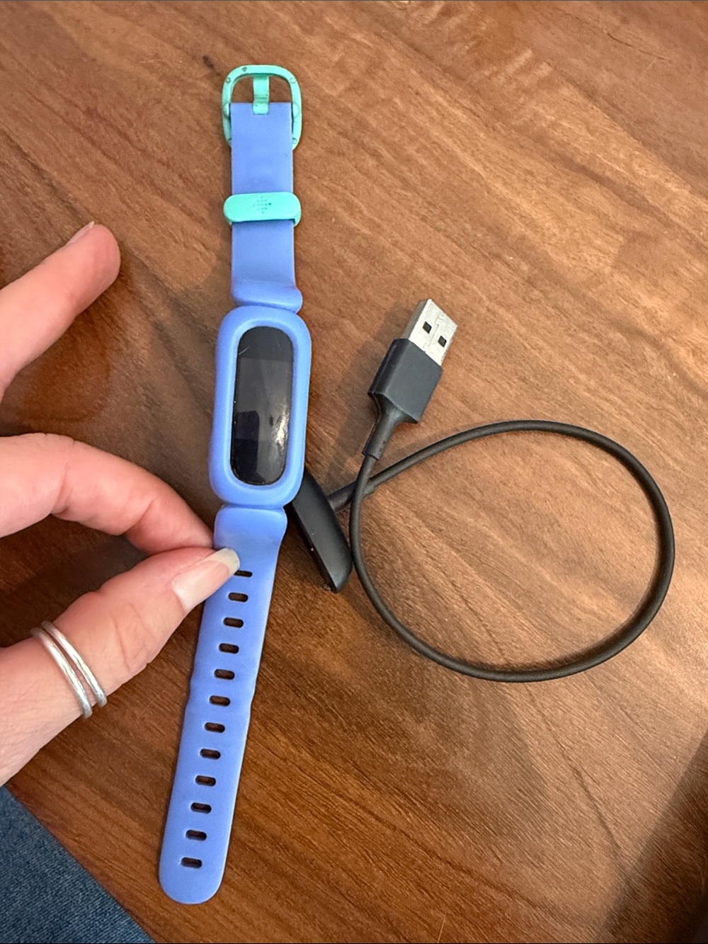 Kids Fitbit Light Blue/Periwinkle Silicone Activity Tracker
